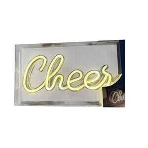 New Urban Shop LED Light Up Acrylic Box  “Cheers” Sign